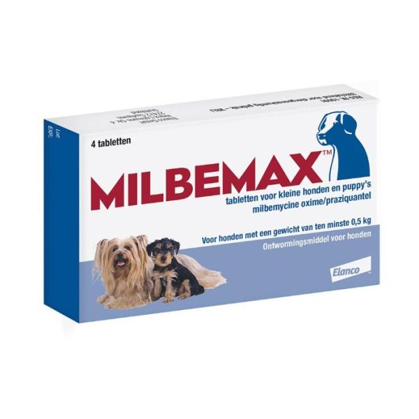 Milbemax tablet ontworming puppy / kleine hond