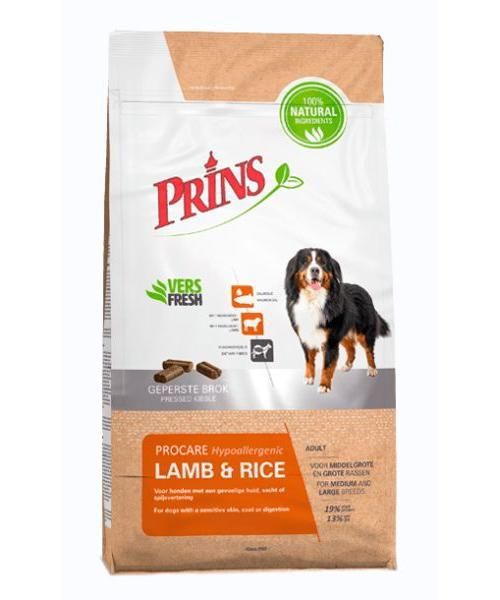 Prins procare lam / rijst hondenvoer