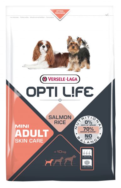 Opti life adult skin care mini hondenvoer