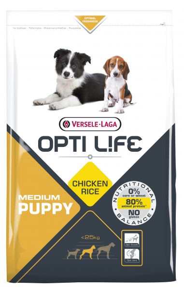 Opti life puppy medium hondenvoer