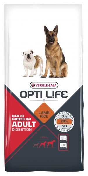 Opti life adult digestion medium/maxi hondenvoer