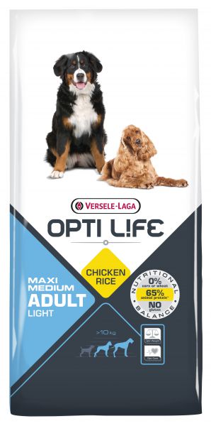 Opti life adult light medium/maxi hondenvoer