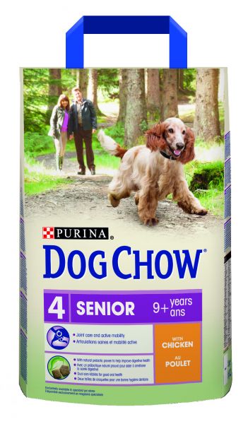 Dog chow senior 9+ kip hondenvoer