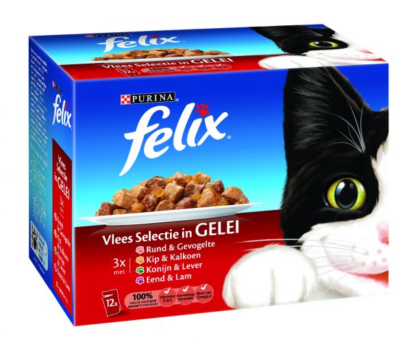 Felix pouch vlees selectie in gelei kattenvoer