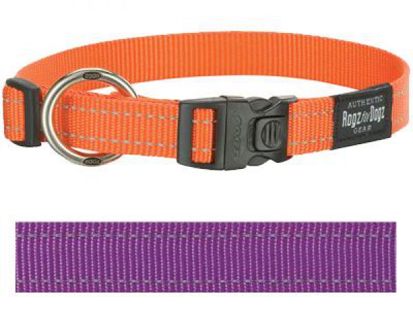 Rogz for dogs fanbelt halsband voor hond paars