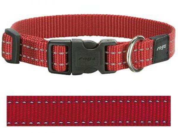 Rogz for dogs snake halsband voor hond rood