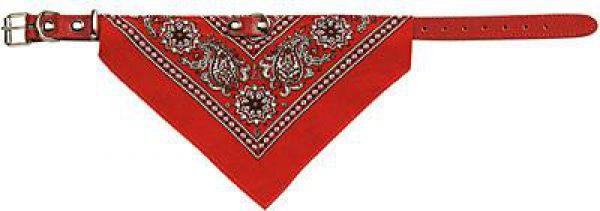 Adori halsband voor hond met zakdoek rood