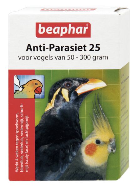 Beaphar anti-parasiet 25 vogel (50-300gr)