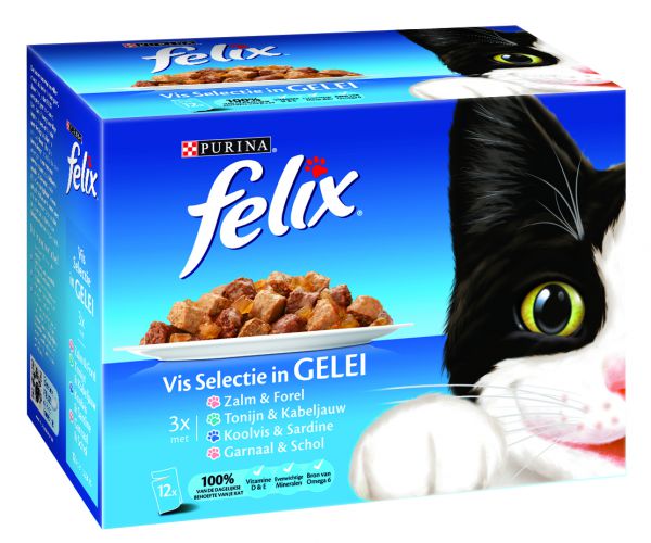 Felix pouch vis selectie in gelei kattenvoer