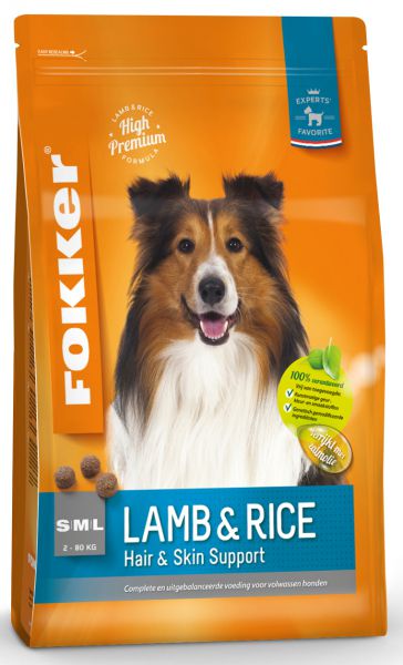 Fokker lam/rijst hondenvoer