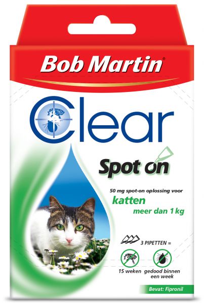 ebbe tidevand Udelukke At håndtere Bob Martin Clear Spot On Kat slechts € 10,39 voor 3 Pipet.