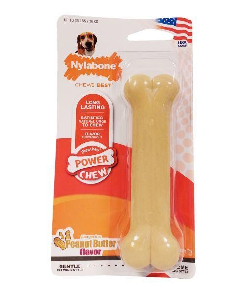 Nylabone dura chew pindakaas voor harde bijters hypoallergeen