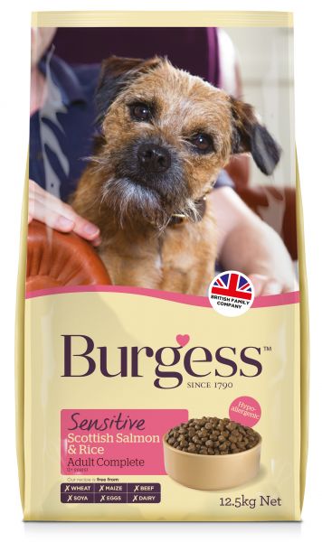 Burgess dog sensitive schotse zalm / rijst hondenvoer