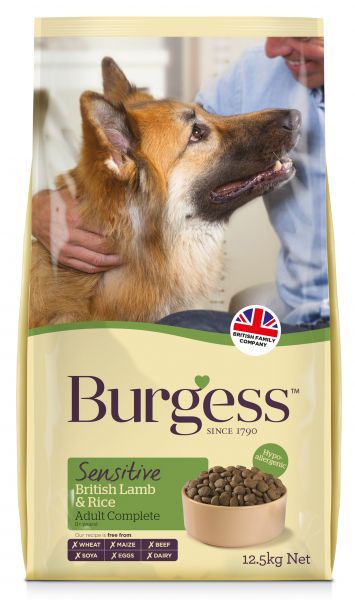 Burgess dog sensitive brits lam / rijst hondenvoer