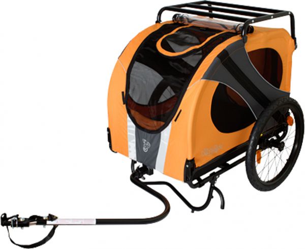 Doggy ride fietskar novel 10 compleet oranje / zwart