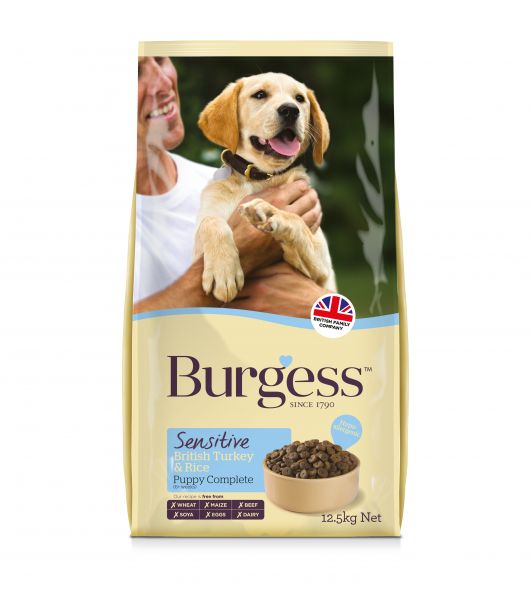 Burgess dog sensitive puppy kalkoen / rijst hondenvoer
