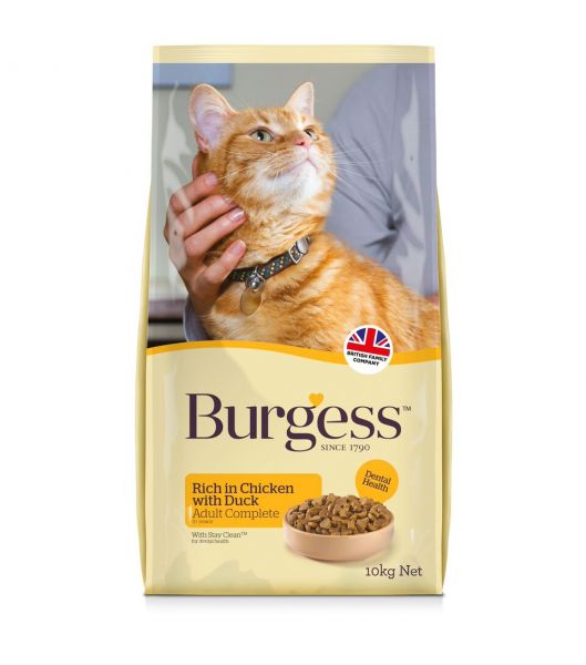Burgess cat adult rijk aan kip en eend kattenvoer