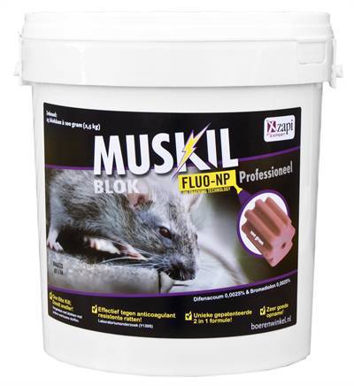 Muskil blok fluo-np rat / muis
