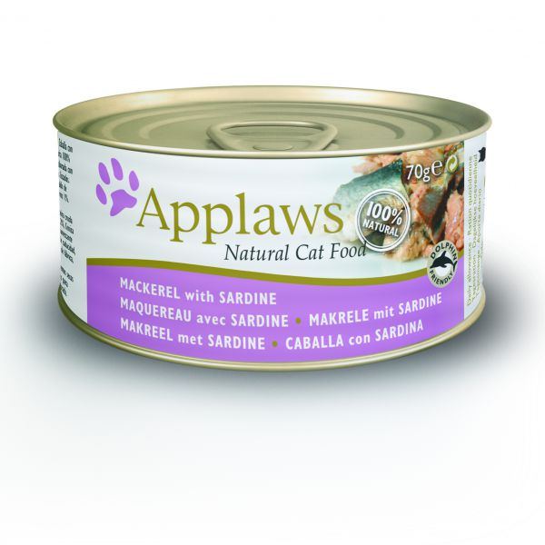 Applaws cat blik adult mackerel / sardine kattenvoer