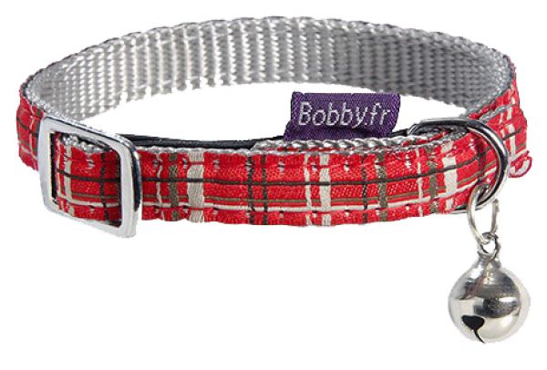 Bobby halsband voor kat  rood