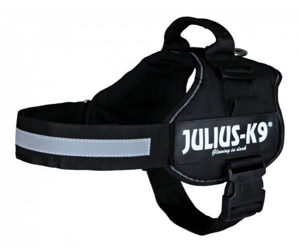 Julius k9 power-harnas voor hond / tuig voor  voor labels zwart