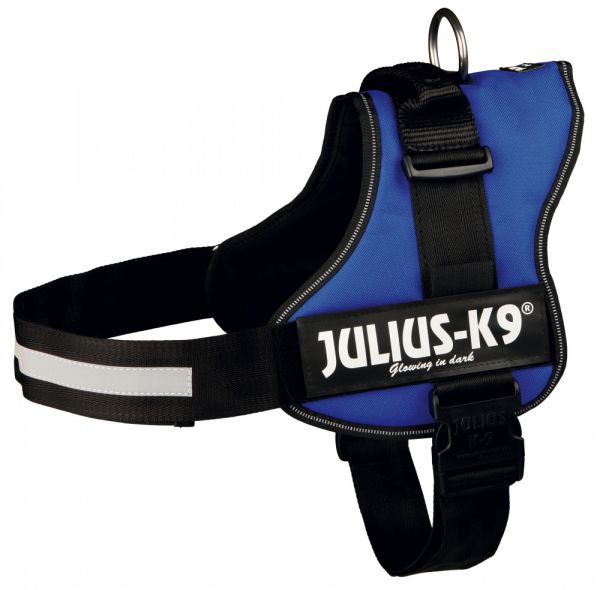 Julius k9 power-harnas voor hond / tuig voor  voor labels blauw