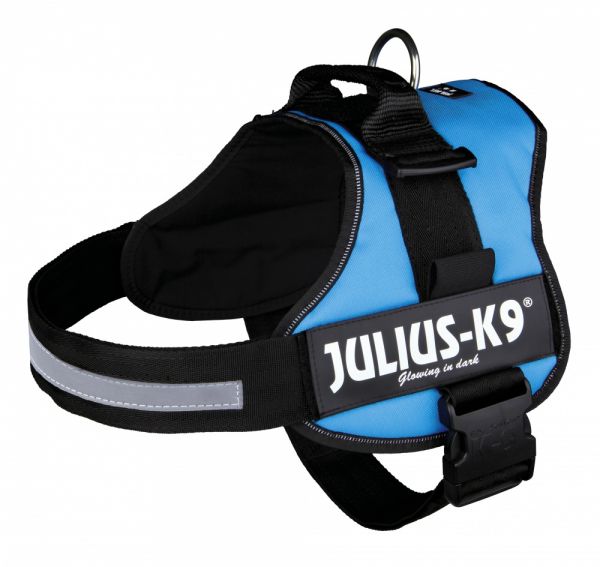 Julius k9 power-harnas voor hond / tuig voor  voor labels  lichtblauw