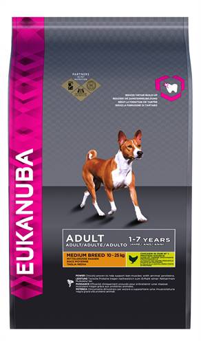 Eukanuba dog adult medium breed chicken hondenvoer
