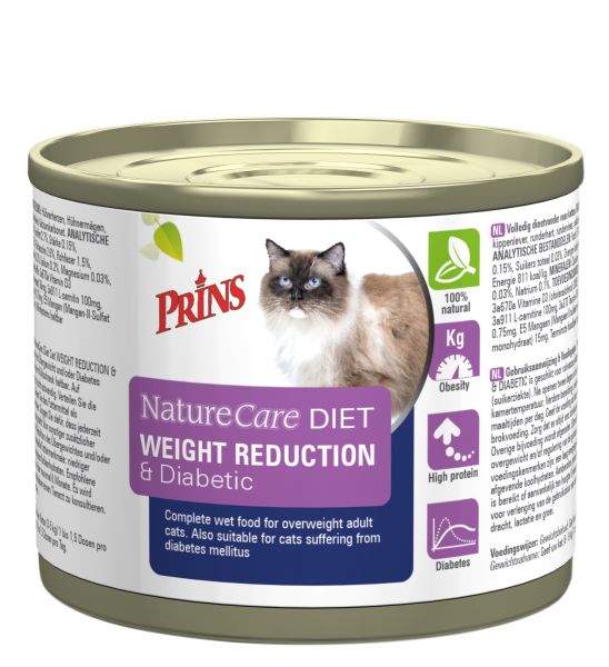 Prins Naturecare Diet Cat Weight Reduction & Diabetic Kattenvoer