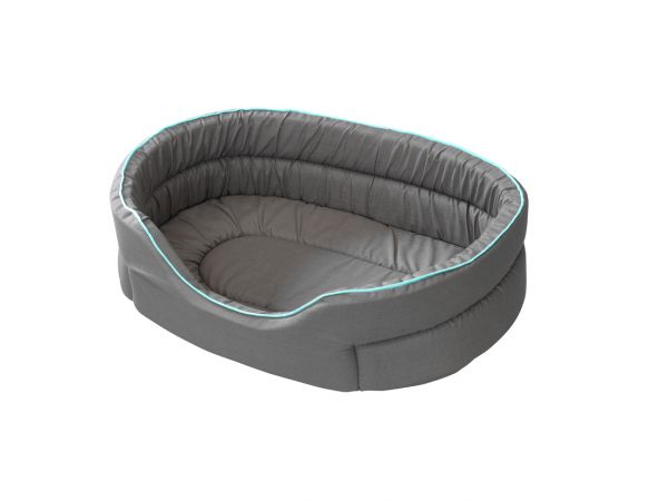 D&d hondenmand real-ex luxury foam donkergrijs / mint