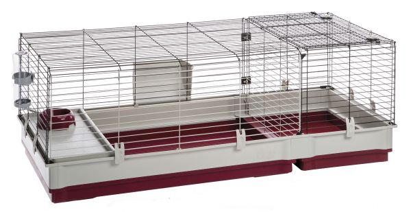Ferplast konijnenkooi krolik 140 wit / bordeaux