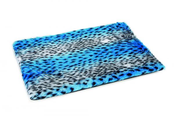 Beeztees hondenkussen teddy bench luipaard blauw