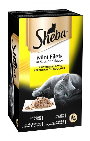 Sheba alu multi pack mini filets traiteur selectie in saus kattenvoer