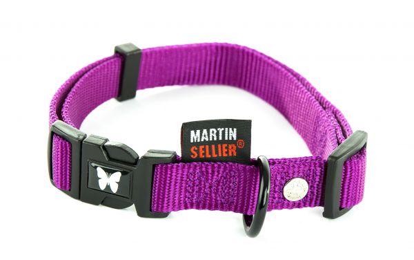 Martin sellier halsband voor hond nylon paars verstelbaar