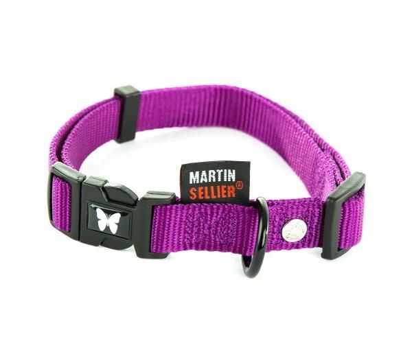 Martin halsband voor hond verstelbaar nylon paars