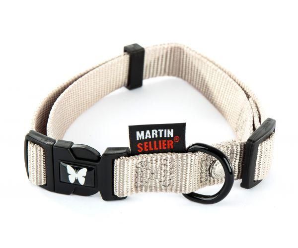 Martin halsband voor hond verstelbaar nylon grijs
