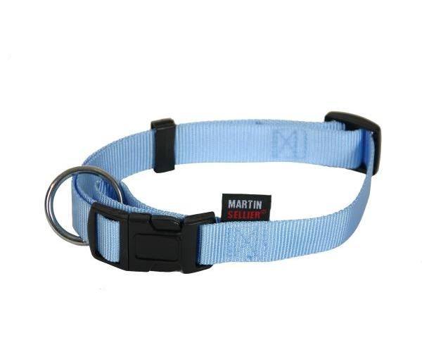 Martin halsband voor hond basic nylon blauw
