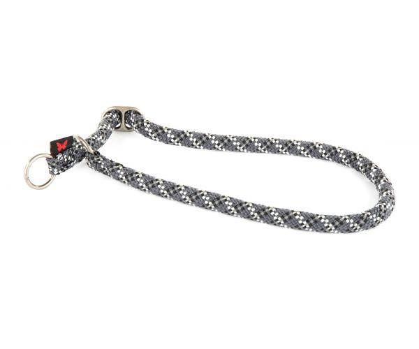 Halsband voor  semi choker voor hond reflecterend grijs