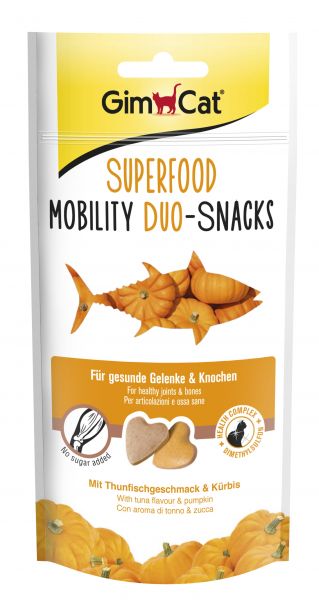 Gimcat superfood mobility duo-snacks tonijn / pompoen