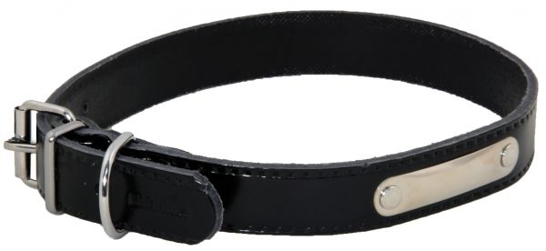 Halsband voor hond  rive leer zwart