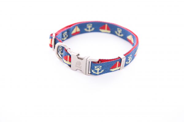 Halsband voor hond  cap dog nylon blauw / rood