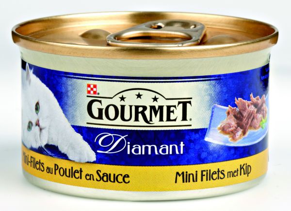 Gourmet diamant mini filets met kip kattenvoer