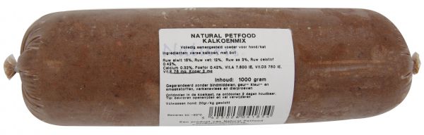 Natural petfood kalkoenmix