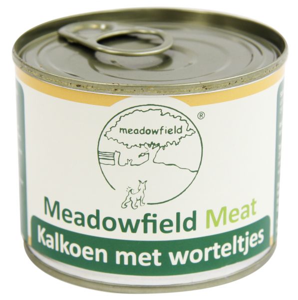 Meadowfield meat blik kalkoen / worteltjes hondenvoer