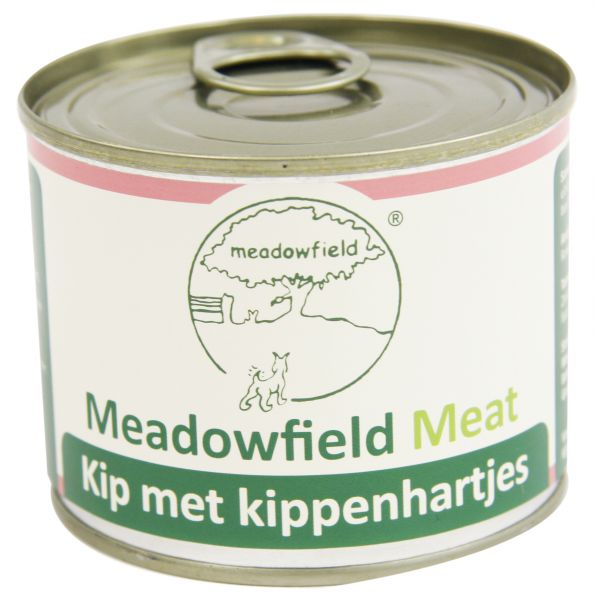 Meadowfield meat blik kip / kippenhart hondenvoer