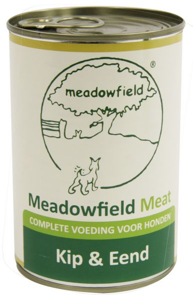 Meadowfield meat blik kip / eend hondenvoer