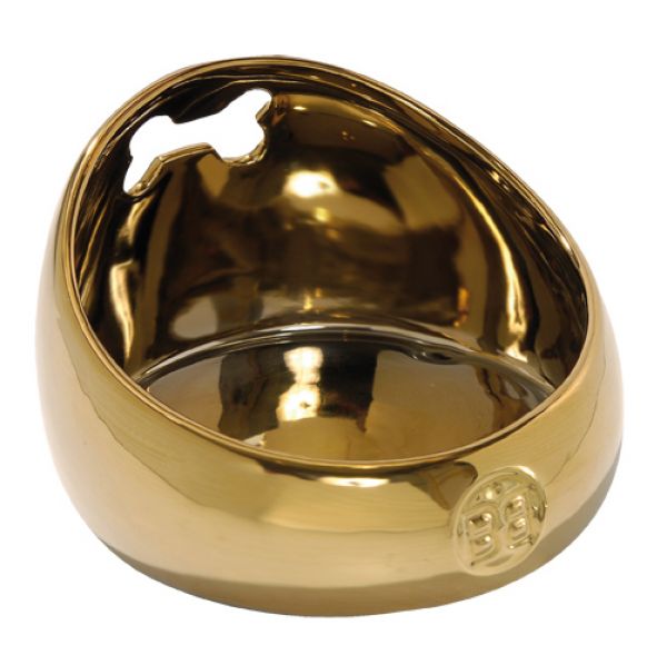Bobby voerbak / drinkbak songe goud