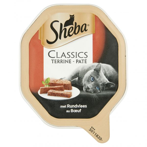 Sheba alu classics pate met rund kattenvoer