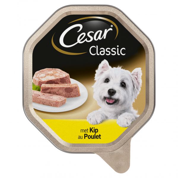 Cesar alu classic pate met kip hondenvoer