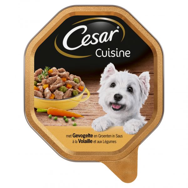 Cesar alu cuisine gevogelte / groente in saus hondenvoer